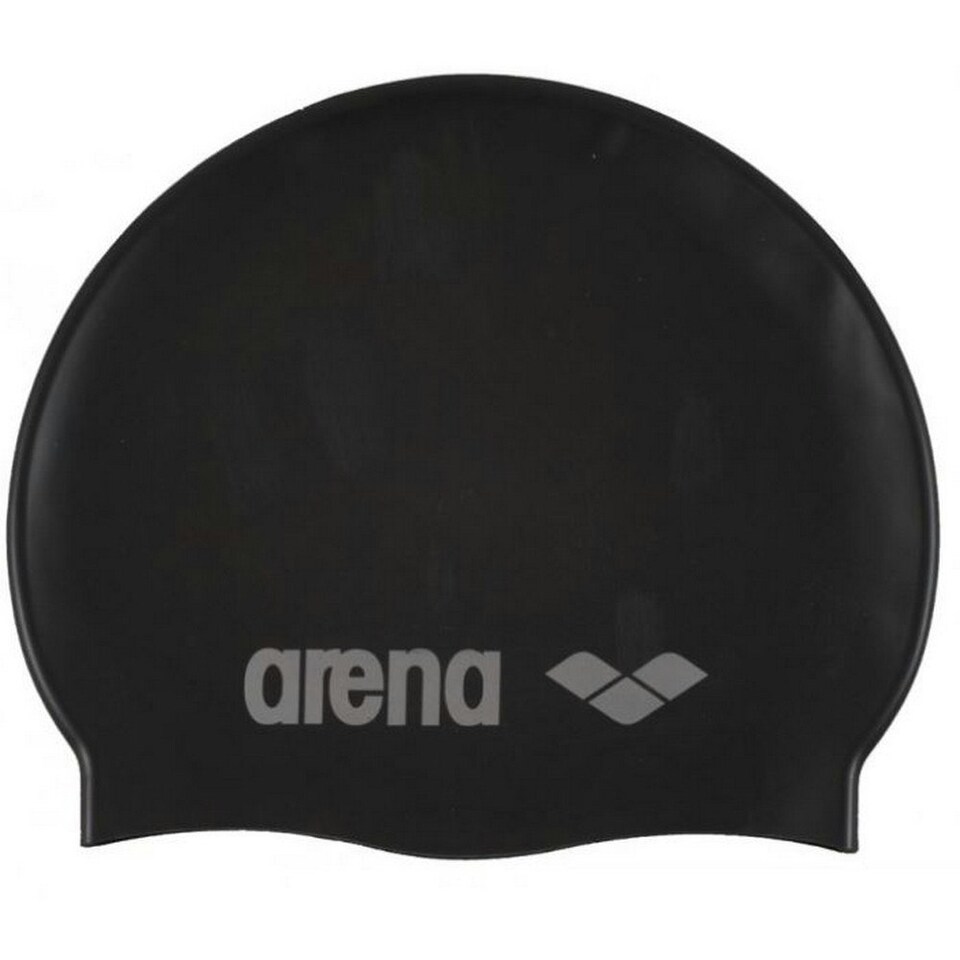 image 1 of Arena Childrens/Kids Classic Silicone Swim Cap - Black - One Size