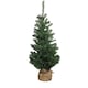 image 1 of 3ft (90cm) Mini Plain Green PVC Christmas Tree in a Jute Bag
