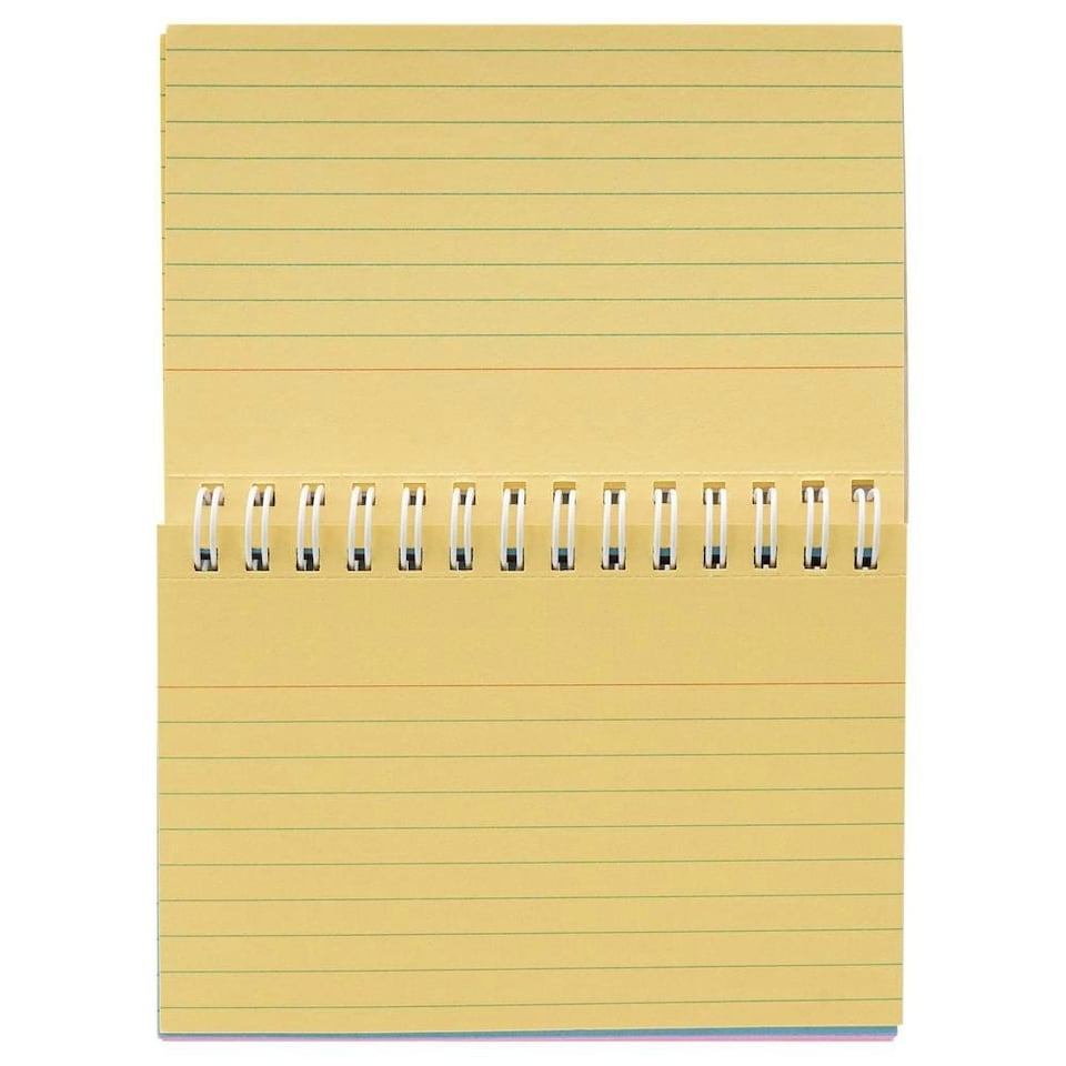 image 1 of Pack of 50 5"x3" Spiral Ruled Coloured Index Cards by Concept
