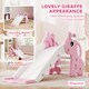 image 4 of AIYAPLAY 3 in 1 Kids Slide with Climber, Basketball Hoop and Ball, Pink