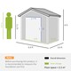 image 5 of Outsunny 6.5x3.5ft Metal Garden Shed for Garden and Outdoor Storage, Green