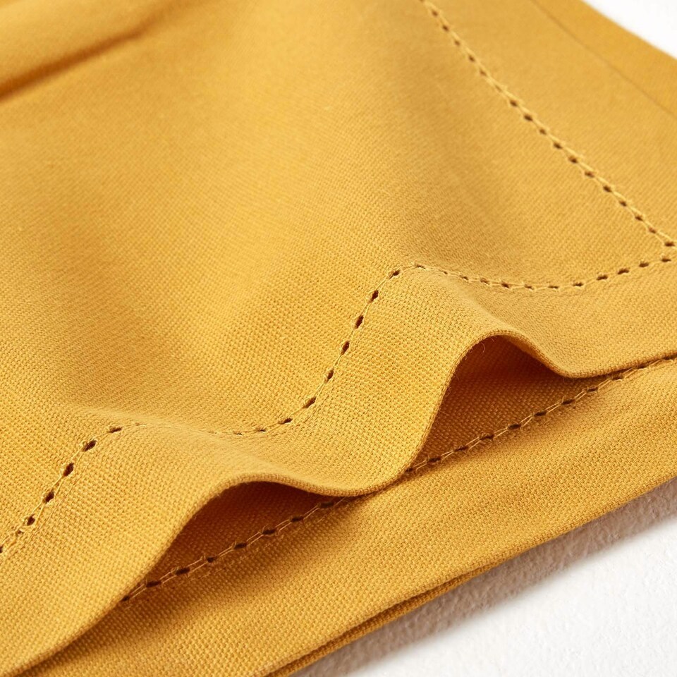 image 1 of Homescapes Mustard Yellow Tablecloth - 178 x 300 cm Yellow