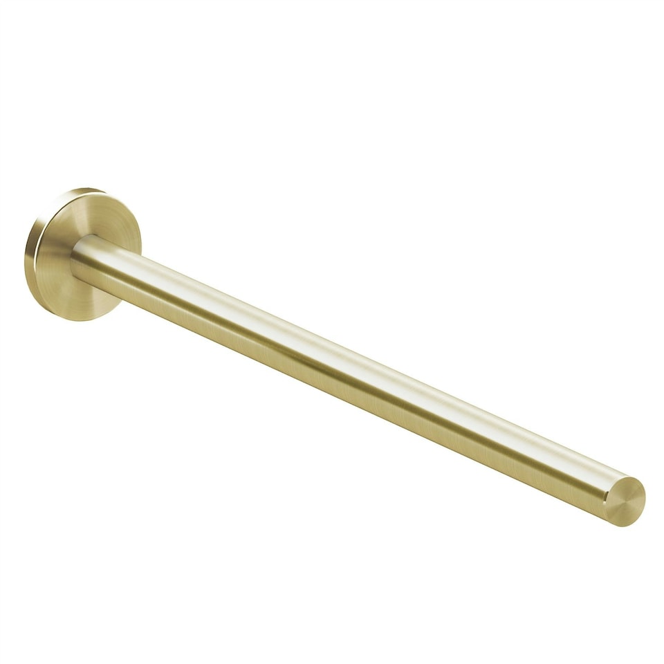 image 1 of Cosmic Wall Mounted Towel Rail with Brushed Gold PVD Finish for Bathroom 41 cm
