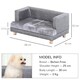 image 4 of PawHut Dog Sofa Pet Lounge Bed w/ Anti-slip Legs for Small-Sized Dogs - Grey