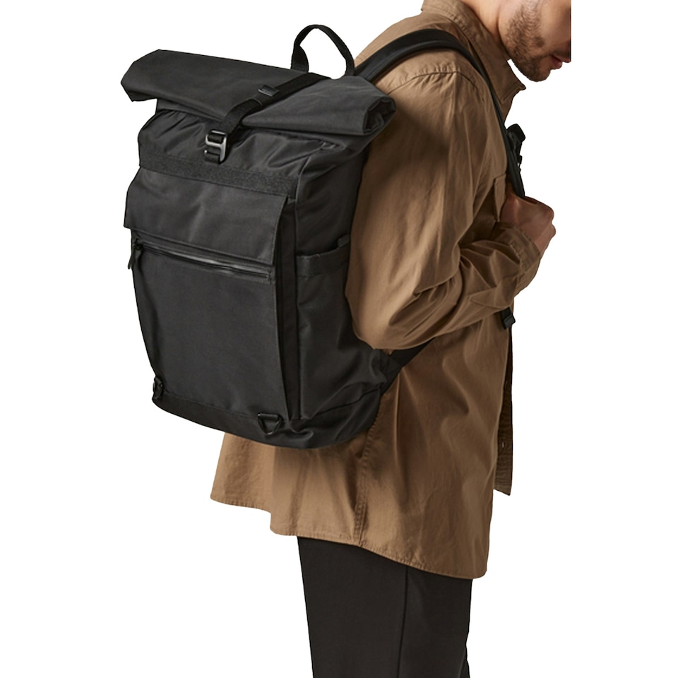 image 1 of Quadra Axis Roll Top Backpack - Black - One Size (UTPC6949)