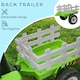image 3 of HOMCOM Ride On Tractor with Detachable Trailer, Remote Control, Music - Green