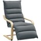 image 1 of HOMCOM Birch Wood Lounge Chair for Living Room, Bedroom Grey | Natural Birch