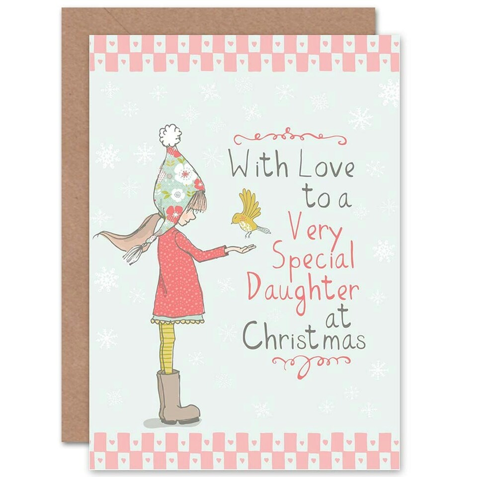 image 1 of With Love To A Very Special Daughter Child Kids Christmas Card
