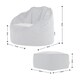 image 6 of icon Sirena Scallop Chair Bean Bag and Footstool Pink Velvet Bean Bags Pink | Pink