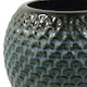 image 4 of Blue Ceramic Plant Pot 15 x 15 x 12.5cm