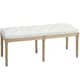 image 1 of HOMCOM Bedroom End of Bed Bench, 117cm French Vintage Bench with Thick Padding and Wood Legs, Button Tufted Bench for Entryway Living Room Bedroom Decor, Cream White