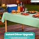 image 7 of Disposable Plastic Table Cover, Table Liner - 54" x 72"