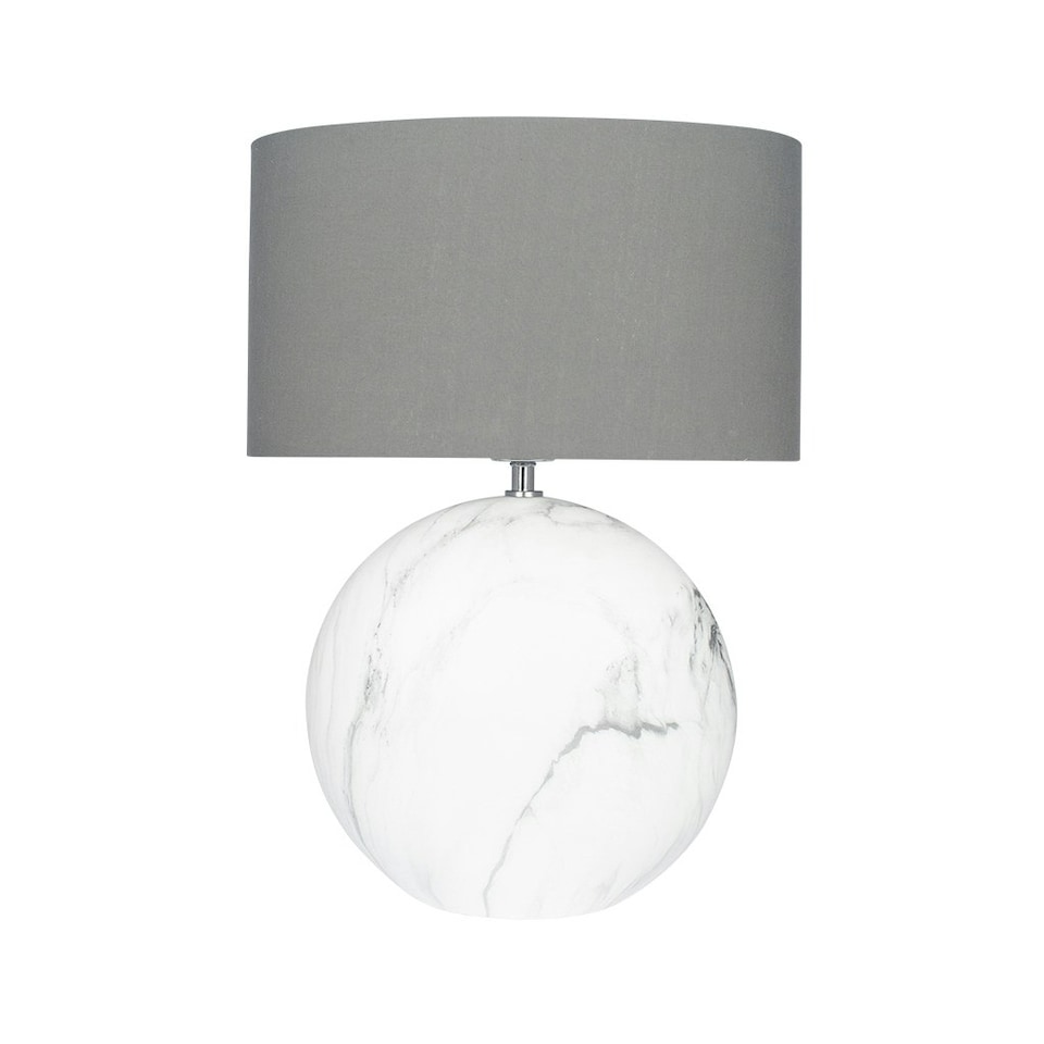 image 1 of Large Marble Effect Ceramic Table Lamp