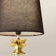 image 3 of ValueLights Contemporary Pineapple Design Gold And Clear Table Lamp With Black Shade