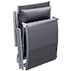 image 8 of Outsunny Sun Lounger Recliner w/ Pillow Foldable 7 Levels Textilene Grey | Grey