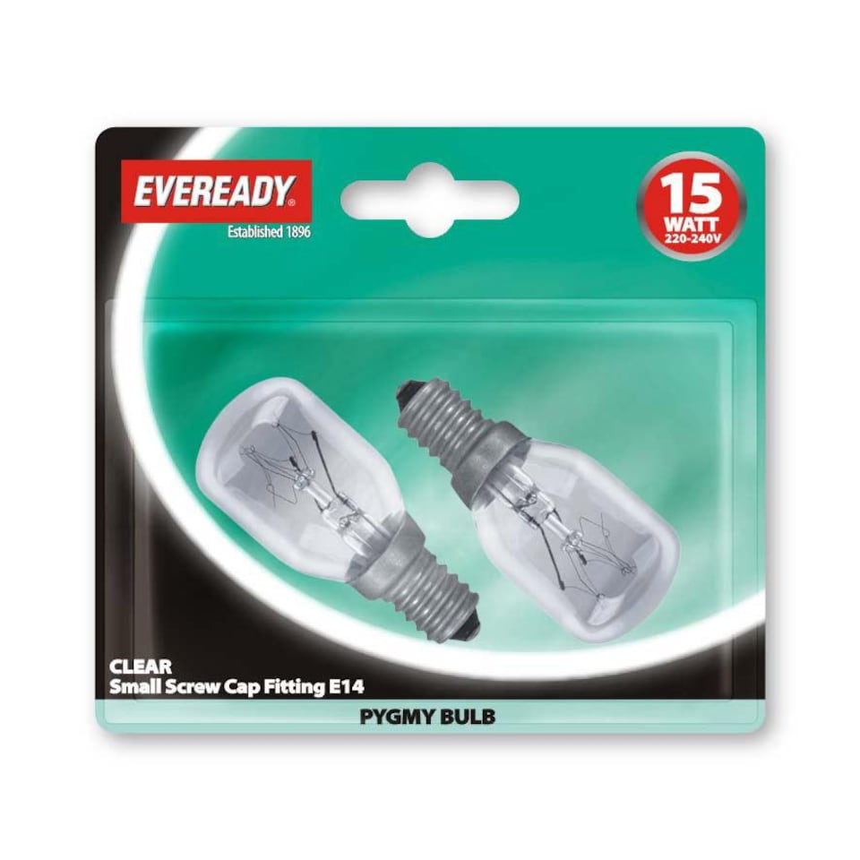 Eveready Pygmy SES Light Bulb (Pack Of 2) | Clear | Transparent | 15w | 1
