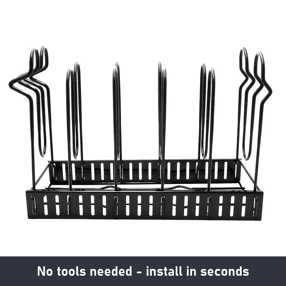 image 1 of Buckingham Multi-Function Pot & Pan Organising Rack - Black Black