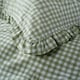 image 4 of TLC Gingham Frilled Duvet Set