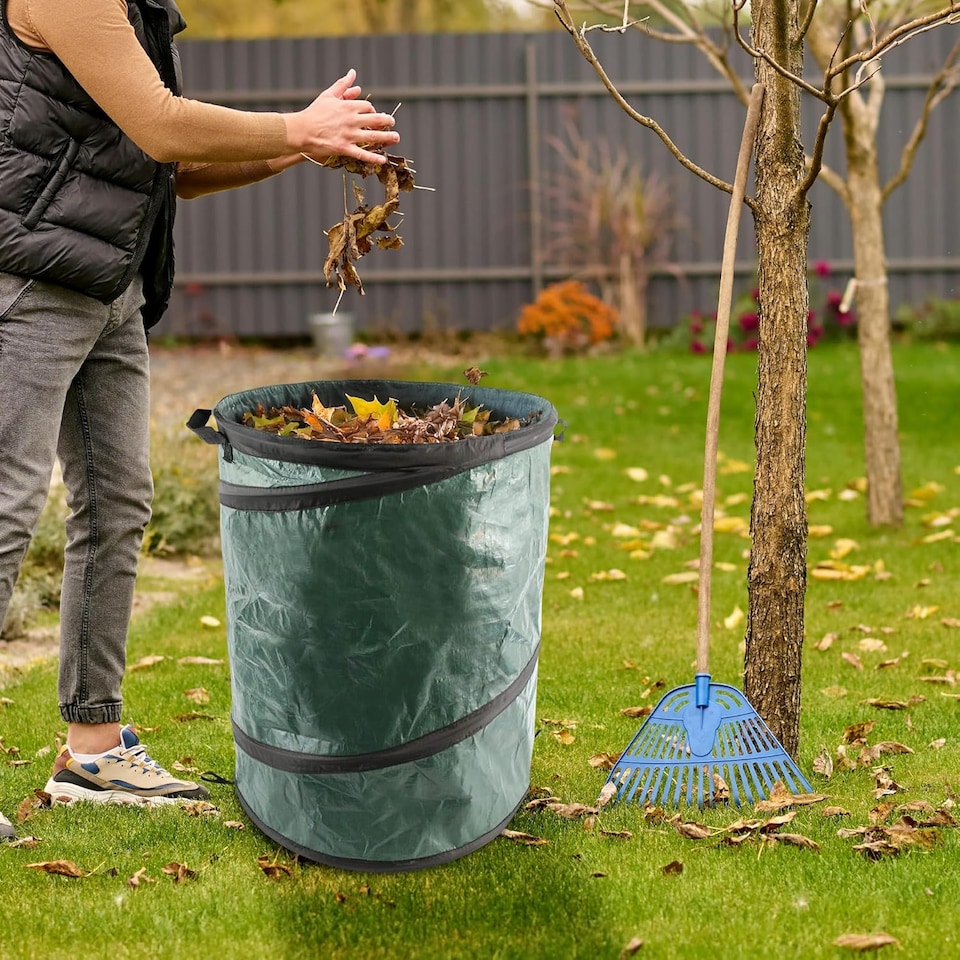 image 1 of 100l Pop Up Large Garden Waste Bag Heavy Duty Garden Sacks Storage Diy
