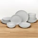 image 10 of Coloured Stone Ceramic Dinnerware Crockery Plates Bowls Dining Set | White | 32 Pcs White | 32