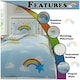 image 3 of VELVETIO Sunny Rainbow Duvet Cover Set Luxury Kids Printed Beddings Multi | Double