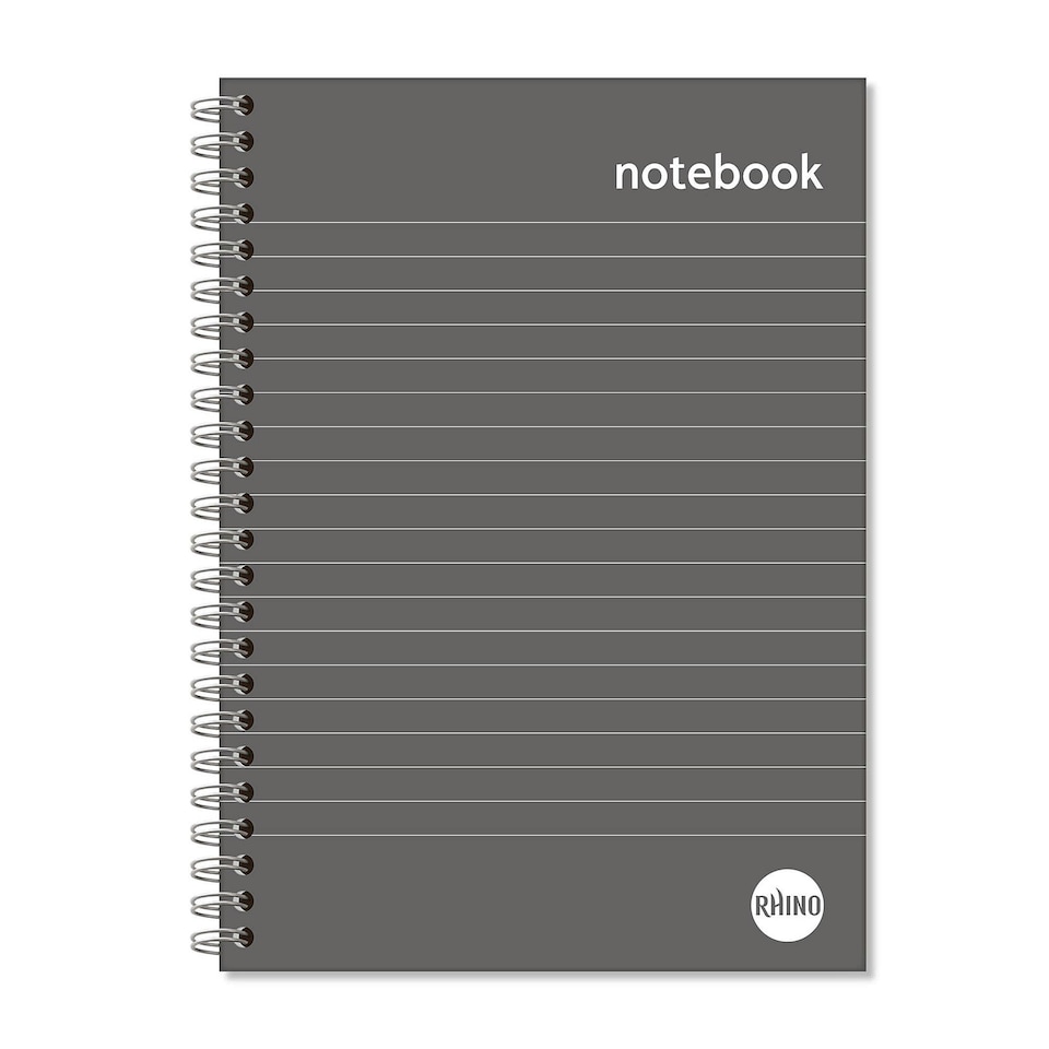 image 1 of Rhino A5 Wirebound 160 Pages 8mm Lined Hardback Notebook
