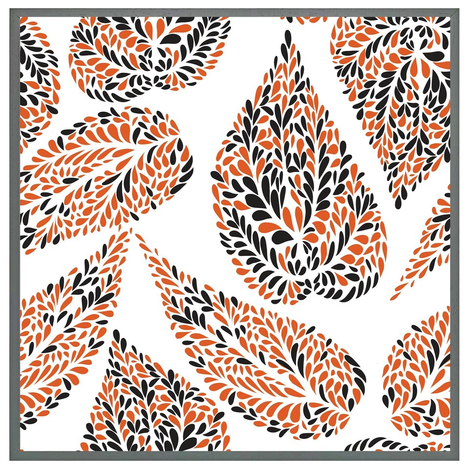 image 1 of Leaf droplets (Picutre Frame) White | XL