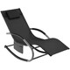 image 1 of Sun Lounger Taya with a Modern Design, Rocking Function and Breathable Surface | Black | black | 1