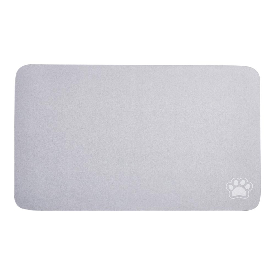 image 1 of Living and Home Antislip Diatom Mud Pet Feeding Mat | Multi | Light Grey