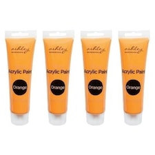 Ashley Acrylic Paints - 100ml - Orange - Pack of 4
