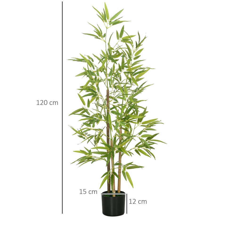 image 1 of Artificial Plant Bamboo Artificial Tree Height 120 cm with Pot