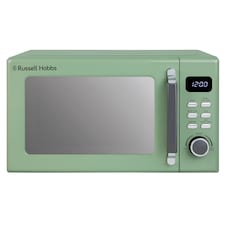 Russell Hobbs Sage Green Digital Microwave STYLEVIA, 20 Litre 800W with 5 Power Levels, Mirror Finish RHM2026SG