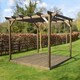 image 1 of Garden Pergola and Decking Kit - Wood - L300 x W300 x H270 cm - Rustic Brown