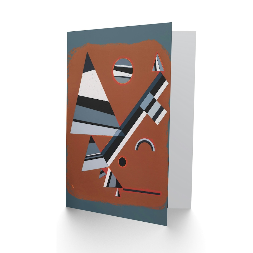 image 1 of Wassily Kandinsky Art Card Gris Grey Abstract Painting