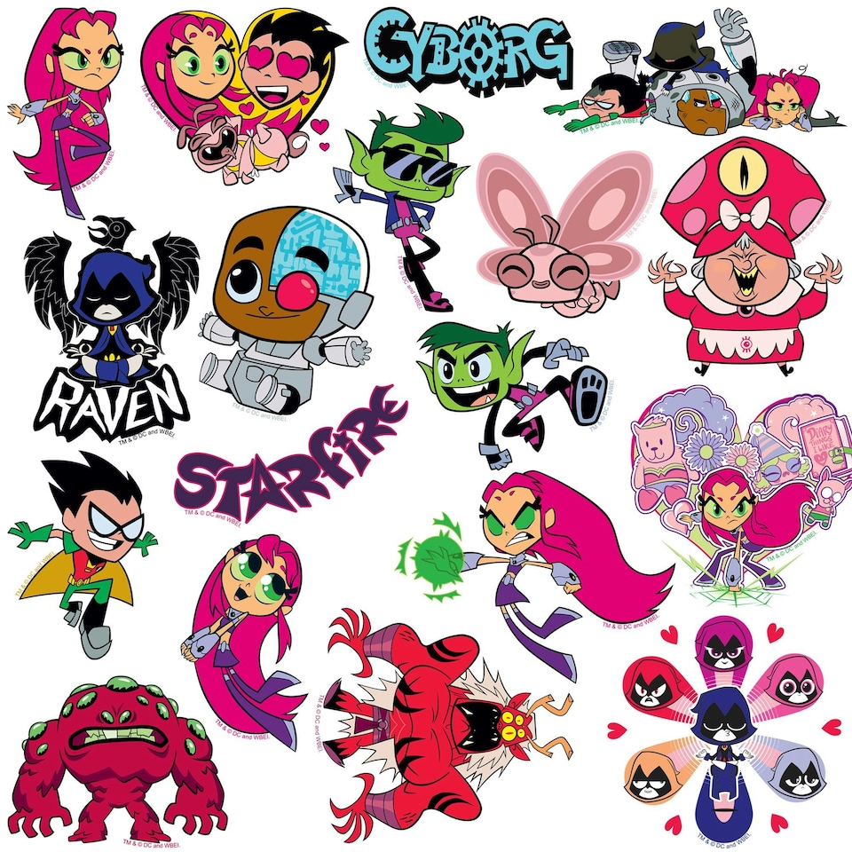 image 1 of Teen Titans Go Deluxe Stickers (Pack of 50) - Multicoloured - One Size