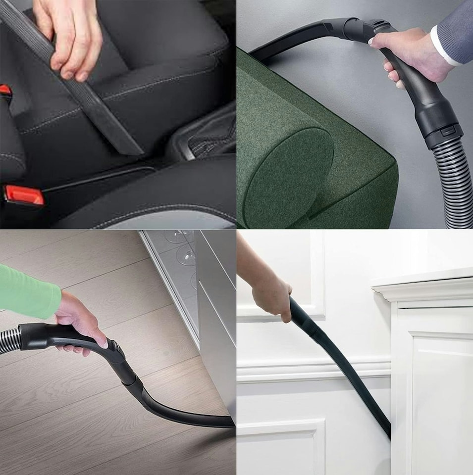 image 1 of SPARES2GO Long Flexible Crevice Nozzle Tool Compatible with Titan 16L 20L 30L 40L Vacuum Cleaners (35mm)