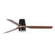 image 1 of Punt Tub 132cm TEK LED Ceiling Fan Matt Black, Walnut Blades 3000K