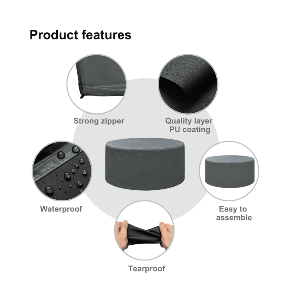 image 1 of 140cm Heavy Duty Small Outdoor Garden Furniture Waterproof