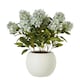 image 2 of Hill Interiors Hydrangea Artificial Potted Plant - Green - 58cm x 51cm x 51cm