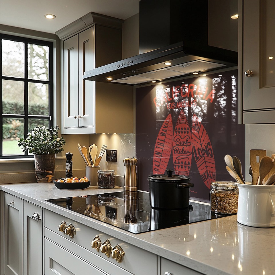 image 1 of California Surf Splash Back | White