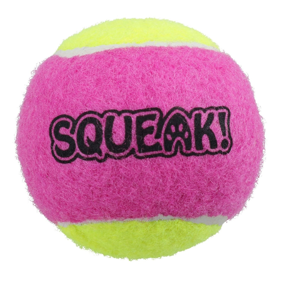 image 1 of 1 Medium Squeaky Tennis Balls Puppy Dog Play Time- 6.5cm Assorted Colour