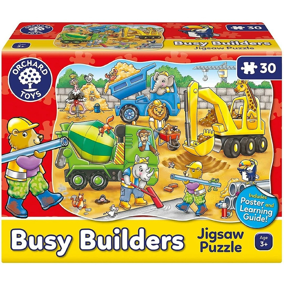 image 1 of Orchard Toys Busy Builders Jigsaw Puzzle
