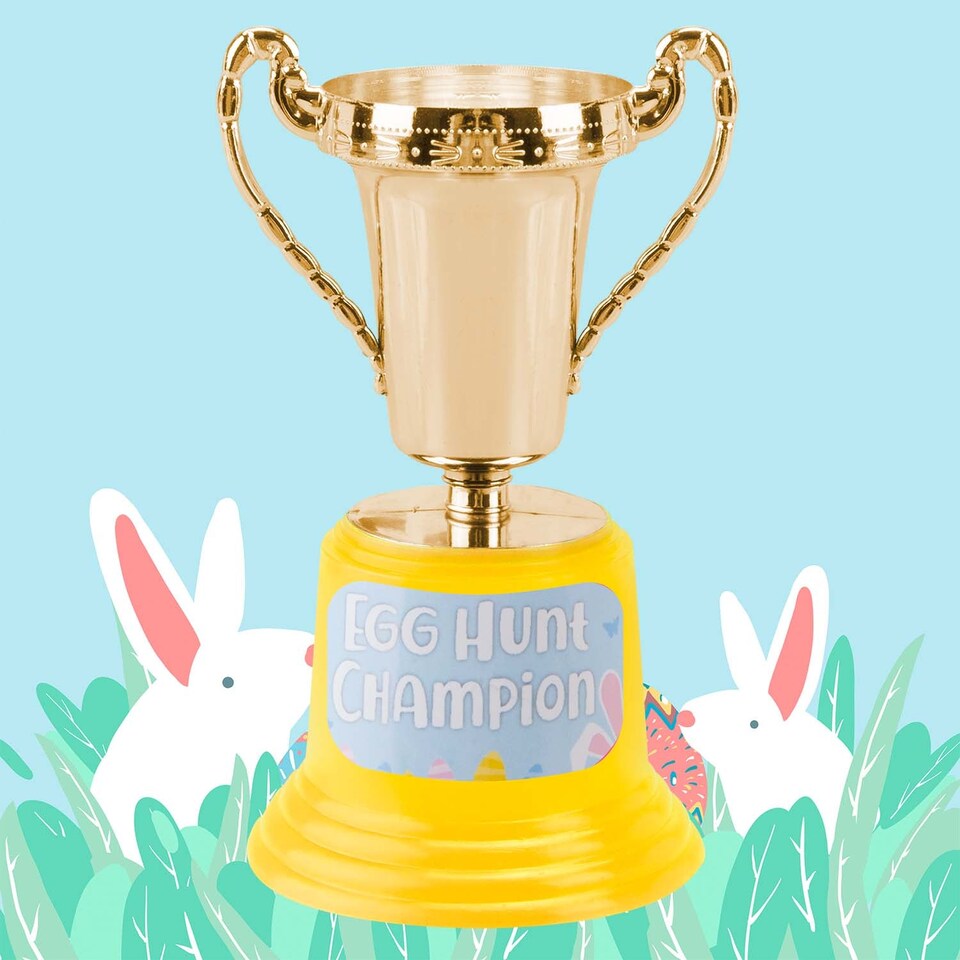 image 1 of PMS Gold Easter Egg Hunt Trophy Plush 13cm x 7cm - 1 Each