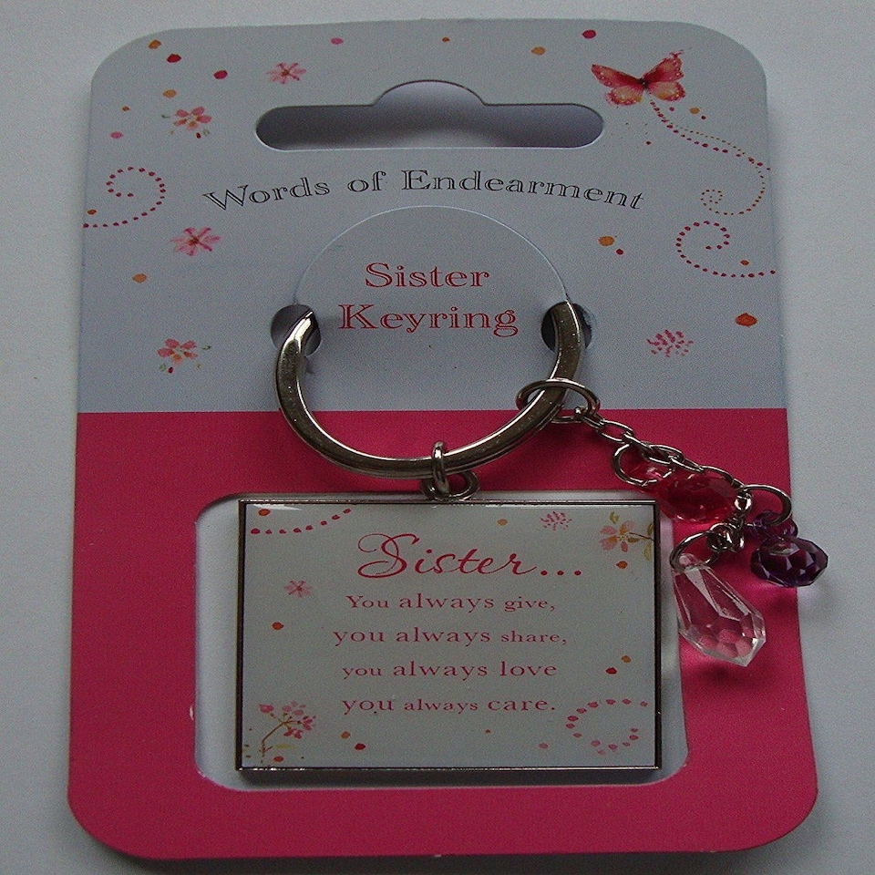 image 1 of Sister Keyring words of Endearment