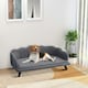 image 2 of PawHut Dog Sofa, Pet Couch Bed for Medium, Large Dogs w/ Legs, Cushion - Grey