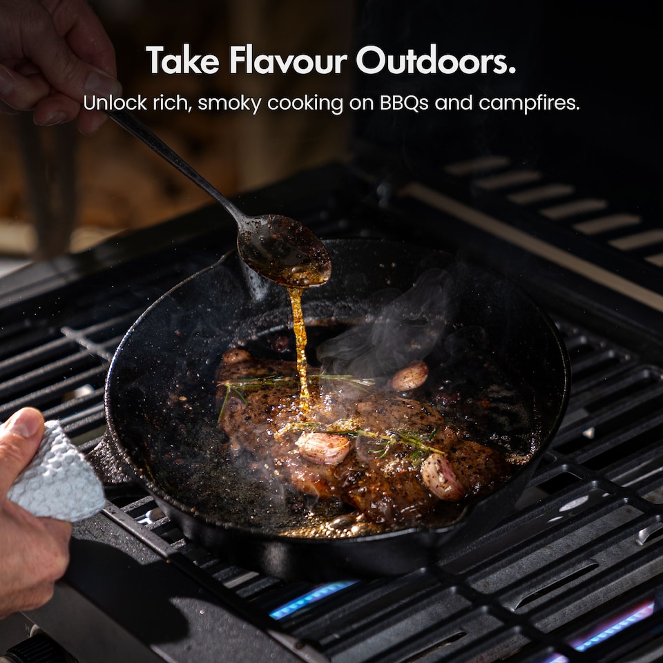 image 1 of VonShef Cast Iron Skillet 10", Pre-Seasoned Non-Stick