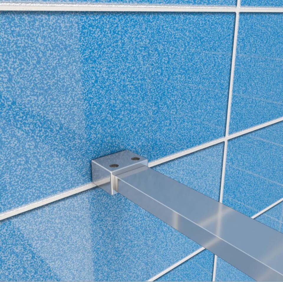 image 1 of Aica Bathrooms 700x1900mm Walk in Wet Room Shower Screen Panel 8mm EasyClean Glass Shower Cubicle | Chrome