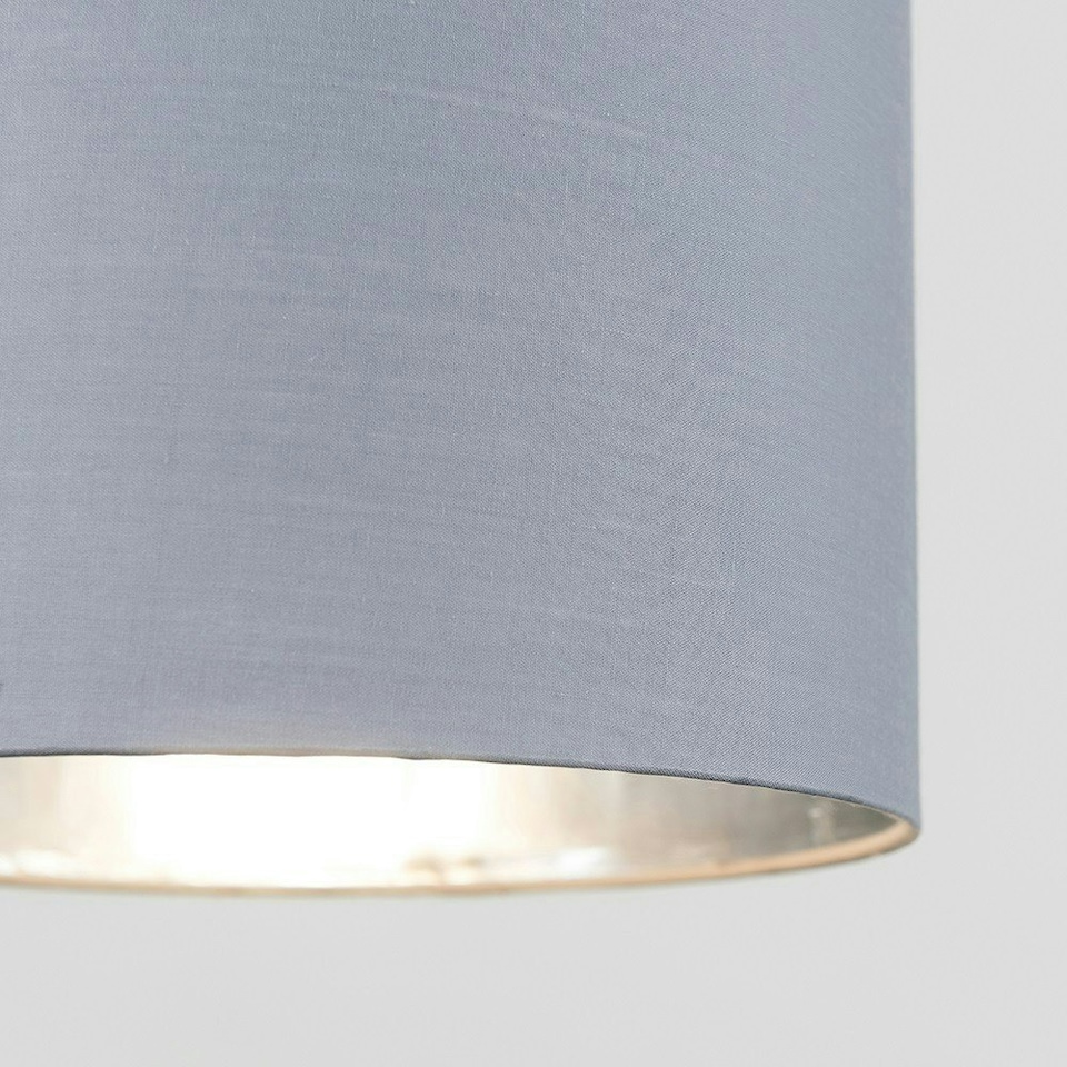 image 1 of ValueLights Reni Small Grey And Chrome Ceiling Pendant Shade