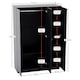 image 5 of Vida Designs Riano 3 Piece Bedroom Set (3 Drawer Bedside Chest, 5 Drawer Chest, 3 Door Wardrobe), Black (5)