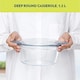 image 5 of Borosil Deep Round Glass Casserole with Lid (1.2 Litre), Transparent, Oven & Microwave Safe Serving Bowl